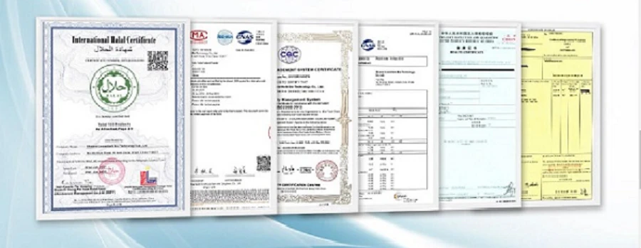 Histidine Powder certificate